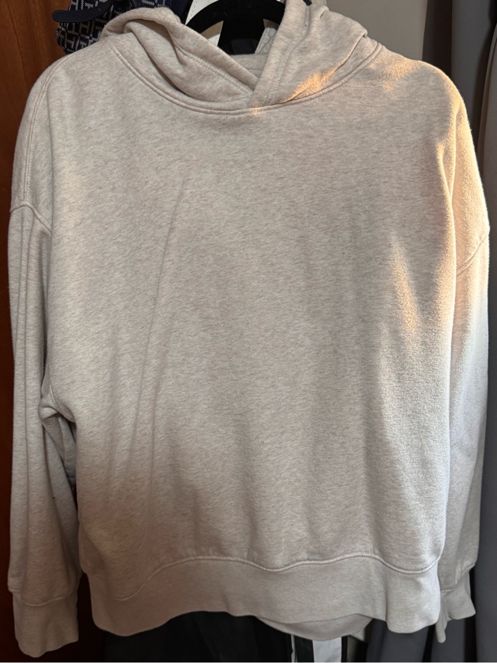American Eagle Outfitters Men's Cream Crewneck Hoodie